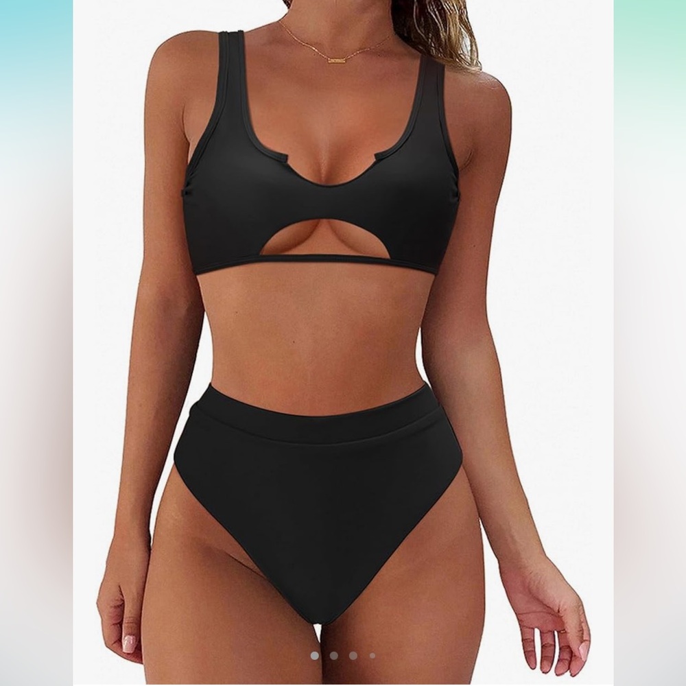 ❤️SUUKSESS❤️Women Cutout Bikini Top Padded - Black
